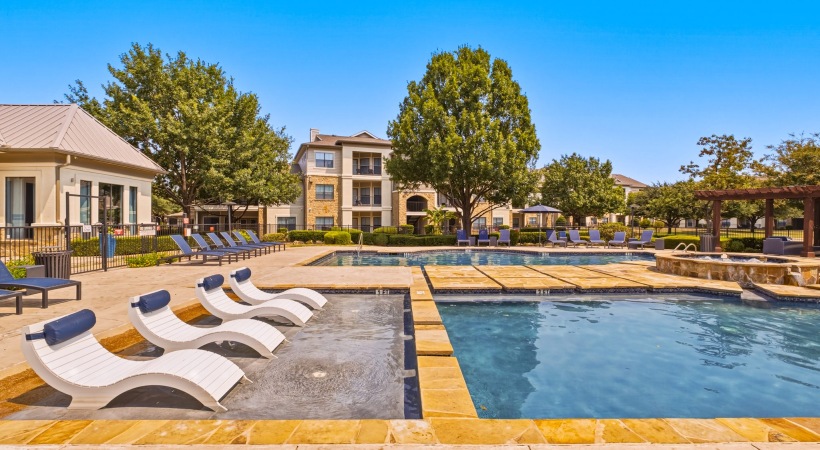 Shimmering resort-style pool
