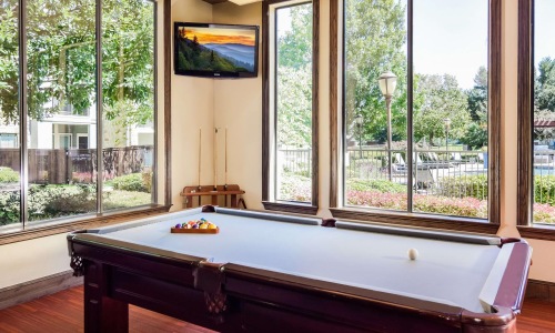 a large pool table